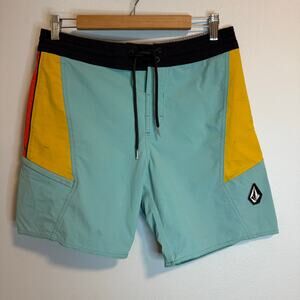 Volcom Teal Board Shorts / Swim Trunks Surfing Men’s Size 30 (S/M)